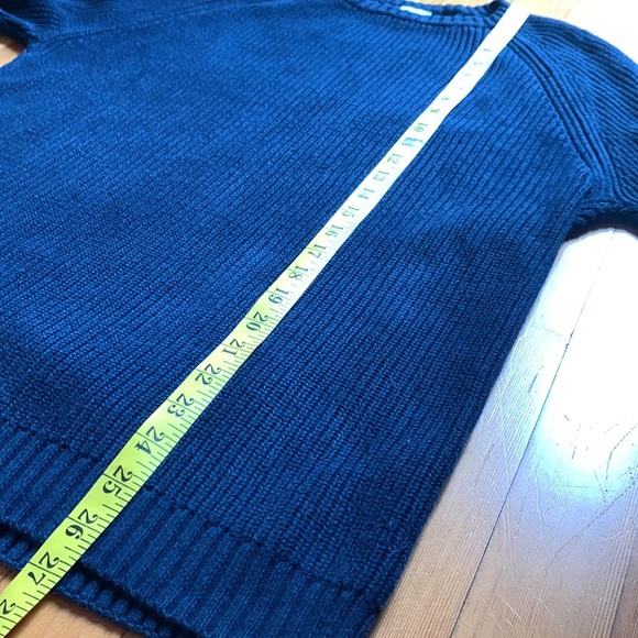 Zara 100% cotton crewneck sweater, dark navy blue - Picture 3 of 9